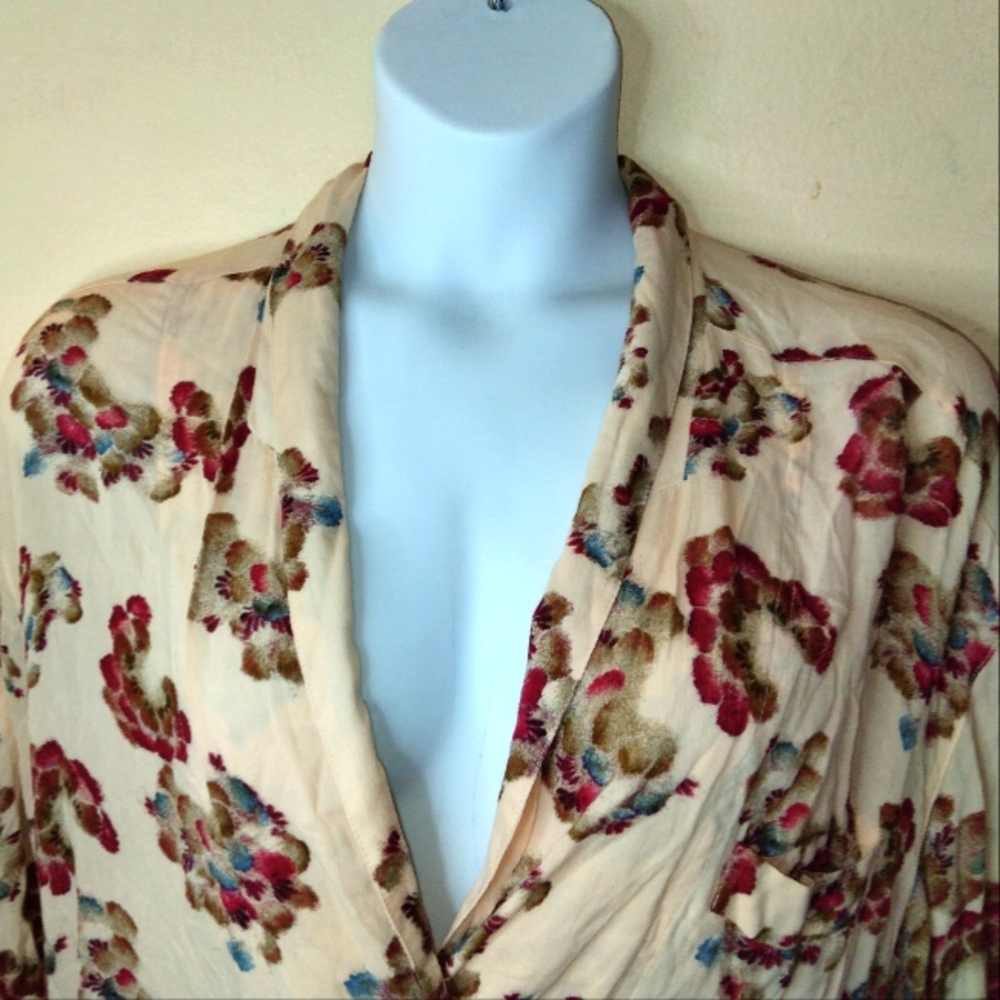 Intimately Free People Floral Night Out Oversized Shirt Size M